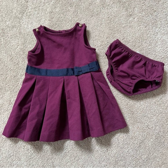 Janie and Jack Pleated Dress Matching Set 3-6 Months - Picture 1 of 6